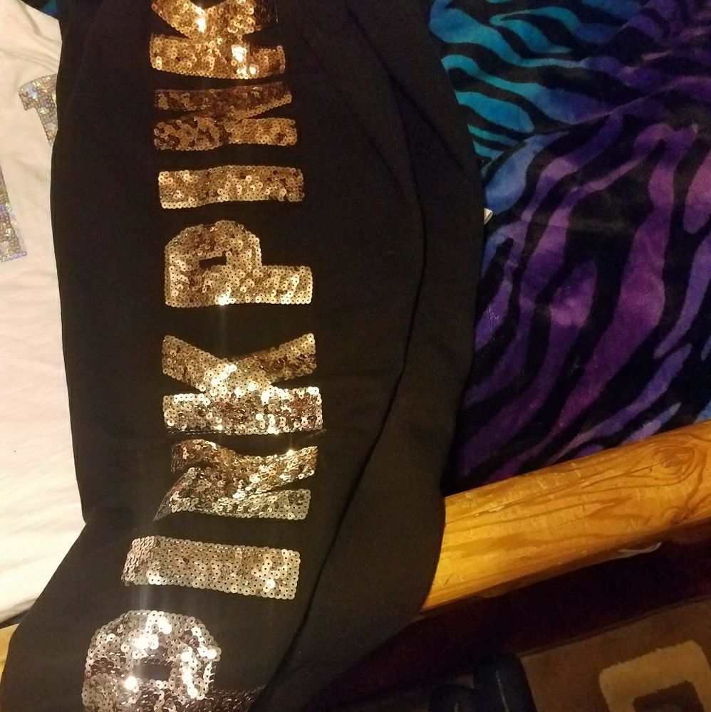 Gold and silver bling joggers